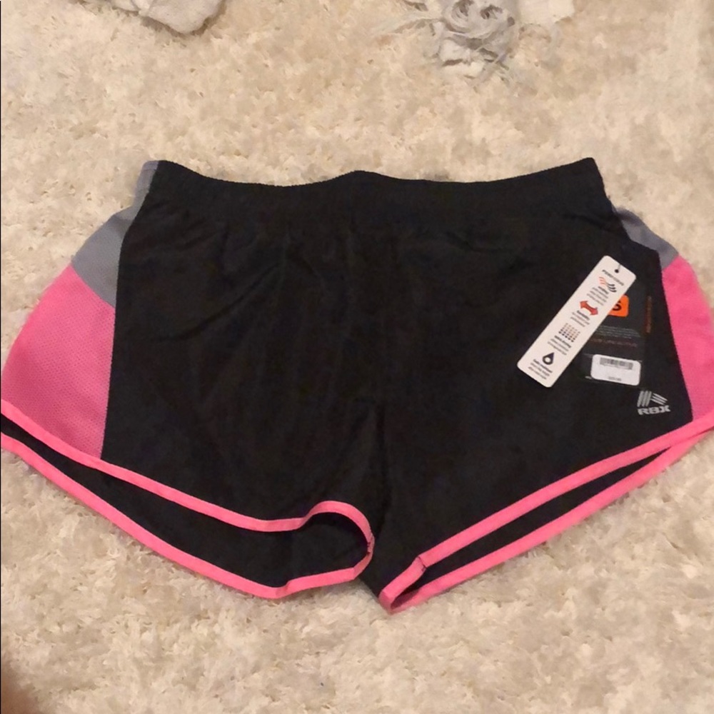 ((NWT))  RBX ACTIVE Running shorts, pink & black